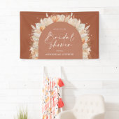 Moderne vrijgezellenfeest van Terracotta pampas Spandoek (Insitu)