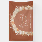 Moderne vrijgezellenfeest van Terracotta pampas Spandoek (Verticaal)