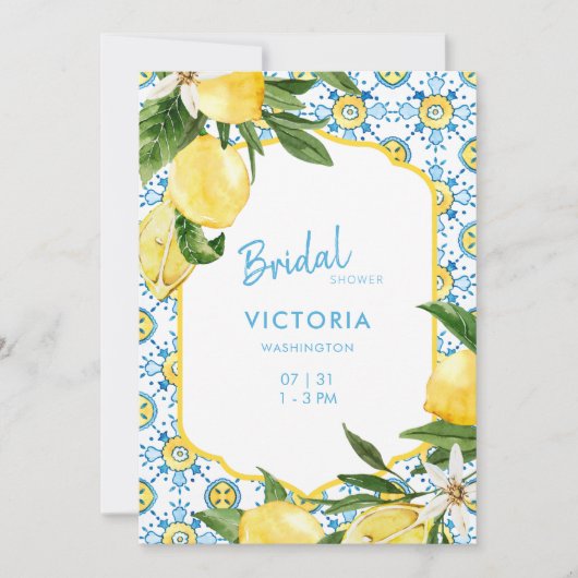 Moderne Vrijgezellenfeest voor blauw en leemten in Kaart (Voorkant)