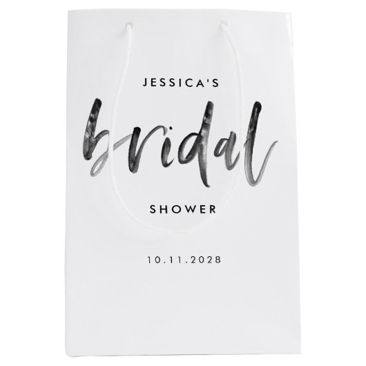 Moderne Vrijgezellenfeest voor kalligrafie in pens Medium Cadeauzakje (Voorkant)
