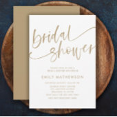 Moderne Vrijgezellenfeest voor witte en goudkallig Kaart