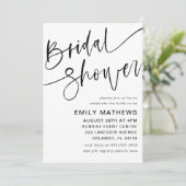 Moderne Vrijgezellenfeest voor zwart-witkalligrafi Kaart (Staand voorkant)