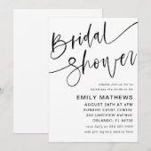 Moderne Vrijgezellenfeest voor zwart-witkalligrafi Kaart (Voorkant / Achterkant)