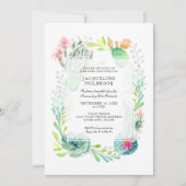 Moderne Vrijgezellenfeest Waterverf woestijn Cactu Kaart (Voorkant)