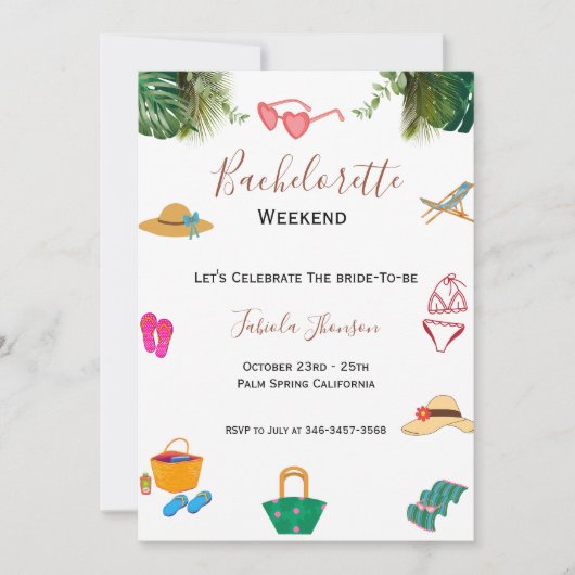 Moderne vrijgezellenfeest & weekendroute kaart (Voorkant)