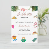 Moderne vrijgezellenfeest & weekendroute kaart (Staand voorkant)