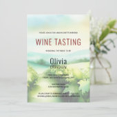 Moderne vrijgezellenfeest wijnproeverij bestemming kaart (Staand voorkant)