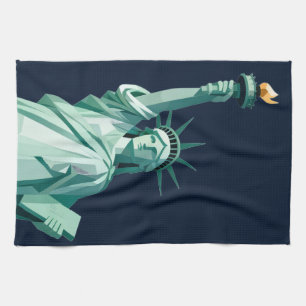 Moderne Vrijheidsbeeld Keuken Handdoek
