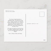 Moderne vrolijk 6 foto kerst collage rood feestdagenkaart (Achterkant)