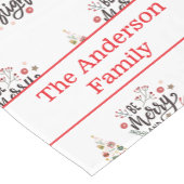 Moderne vrolijk en helder patroon kerstnaam korte tafelloper (Hoek)