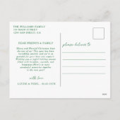 Moderne Vrolijk & Getrouwd Trouwfoto Kerstmis Feestdagenkaart (Achterkant)