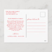 Moderne Vrolijk & Getrouwd Trouwfoto Kerstmis Feestdagenkaart (Achterkant)