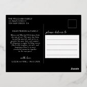 Moderne Vrolijk & Getrouwd Trouwfoto Kerstmis Folie Feestdagen Briefkaart (Achterkant)