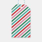 Moderne Vrolijk & Helder Retro Kleurrijke Kerstmis Cadeaulabel (Achterkant)