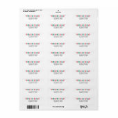 Moderne Vrolijk & Helder Retro Kleurrijke Kerstmis Etiket (Full Sheet)