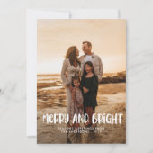 Moderne Vrolijk & Helder Retro Kleurrijke Kerstmis Feestdagenkaart (Voorkant)