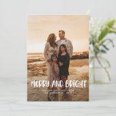 Moderne Vrolijk & Helder Retro Kleurrijke Kerstmis Feestdagenkaart (Staand voorkant)