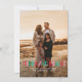 Moderne Vrolijk & Helder Retro Kleurrijke Kerstmis Feestdagenkaart (Voorkant)