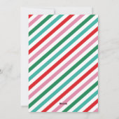 Moderne Vrolijk & Helder Retro Kleurrijke Kerstmis Feestdagenkaart (Achterkant)