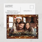 Moderne vrolijk kerstfeest FOTO Kerstgroet Briefkaart (Voorkant / Achterkant)