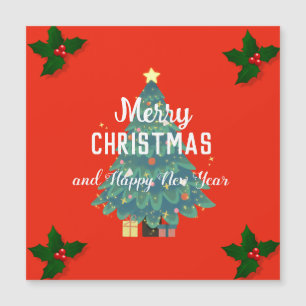 Moderne vrolijk kerstfeest & gelukkig nieuwjaar va