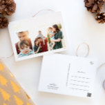 Moderne, vrolijk kerstscript drie foto's | Goud Folie Feestdagen Briefkaart<br><div class="desc">Dit moderne leuke kerstscript drie foto's | Goud folie vakantie briefkaart is ideaal voor uw minimalistische shabby chic boho white and gold vakantion groet. De minimale witte handgeschreven kalligrafie is delicaat en robuust, terwijl het klasje en elegant blijft. Het ontwerp weerspiegelt een eenvoudige, volledig witte winterdag en roept herinneringen op...</div>