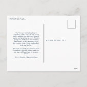 Moderne vrolijke 6 foto Kerstcollage marineblauw Feestdagenkaart (Achterkant)