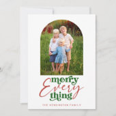 Moderne vrolijke alles Retro rode vakantiefoto (Voorkant)