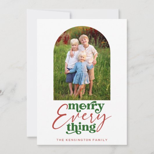 Moderne vrolijke alles Retro rode vakantiefoto (Voorkant)