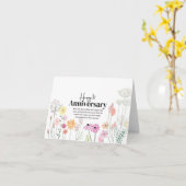 Moderne Vrolijke Bloemen Trouwen Jubileum Kaart (Gele Bloem)