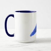 Moderne vrolijke bluebird mok (Links)