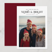 Moderne vrolijke en gezellige kerstkaart (Voorkant / Achterkant)
