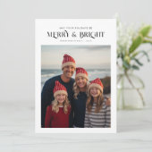 Moderne vrolijke en gezellige kerstkaart (Staand voorkant)