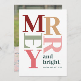 Moderne vrolijke en heldere aangepaste kerstfoto feestdagenkaart