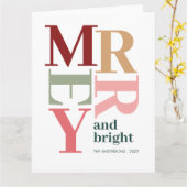 Moderne vrolijke en heldere aangepaste kerstvakant kaart (Gele Bloem)