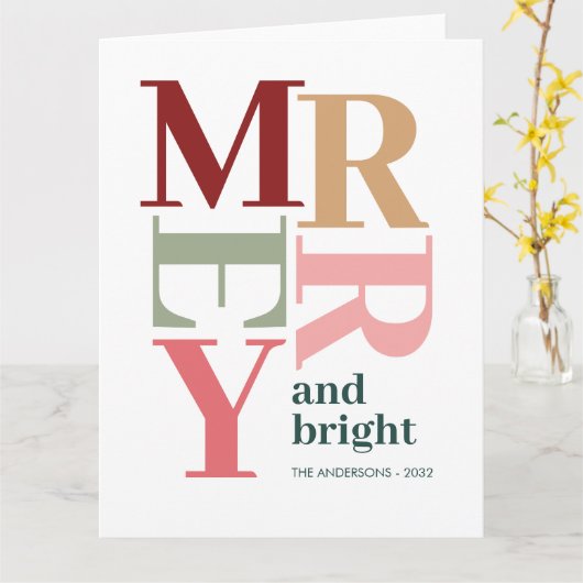 Moderne vrolijke en heldere aangepaste kerstvakant kaart (Gele Bloem)