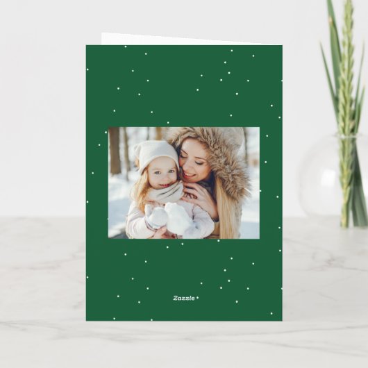 Moderne vrolijke en heldere foto feestdagen kaart (Achterkant)