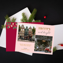 Moderne vrolijke en heldere foto feestdagenkaart