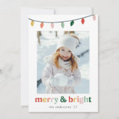 Moderne vrolijke en heldere foto feestdagenkaart (Voorkant)