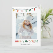 Moderne vrolijke en heldere foto feestdagenkaart (Staand voorkant)