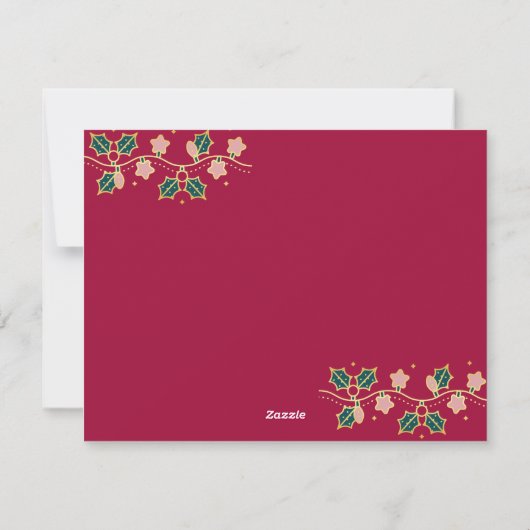 Moderne vrolijke en heldere fotoblokken feestdagenkaart (Achterkant)