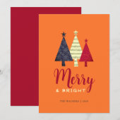 Moderne vrolijke en heldere kerst feestdagenkaart (Voorkant / Achterkant)