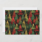 Moderne vrolijke en heldere kerstfoto feestdagenkaart (Achterkant)