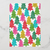 Moderne vrolijke en heldere kerstfoto folie feestdagenkaart (Achterkant)