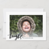 Moderne vrolijke en heldere typografie Kerstfoto Feestdagenkaart (Voorkant)