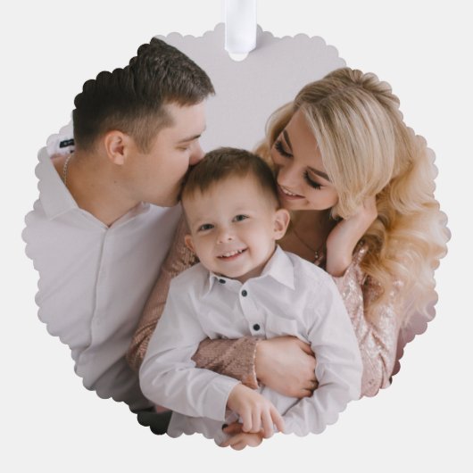 Moderne vrolijke en heldere zwarte vakantie foto ornament kaart (Achterkant)