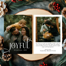 Moderne Vrolijke Familie 2 Foto Kerstmis 