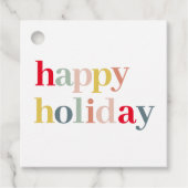 Moderne vrolijke feestdag bedankjes labels (Voorkant)