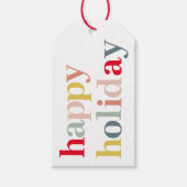 Moderne vrolijke feestdag cadeaulabel (Voorkant)