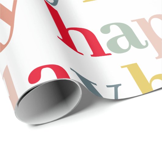 Moderne vrolijke feestdag cadeaupapier (Rol Hoek)